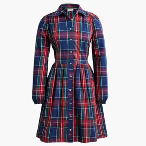 JCREW Tartan Plaid Collar Shirt Dress